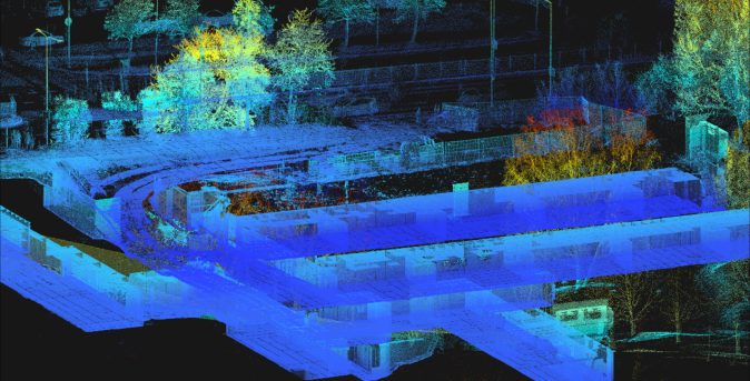 3D point cloud of the reconstructed underground garage