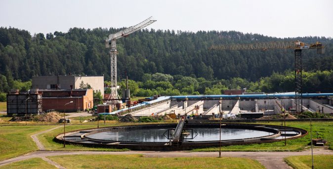 Vandens nuotekų valymo tinklų rekonstrukcijos darbai - požeminių tunelių ir bioreaktorių lazerinis skenavimas. Vilnius, Lietuva.