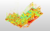 After construction of the new structures, in order to find out if there were any significant deviations from the model, additional control measurements were taken using laser scanning technology.