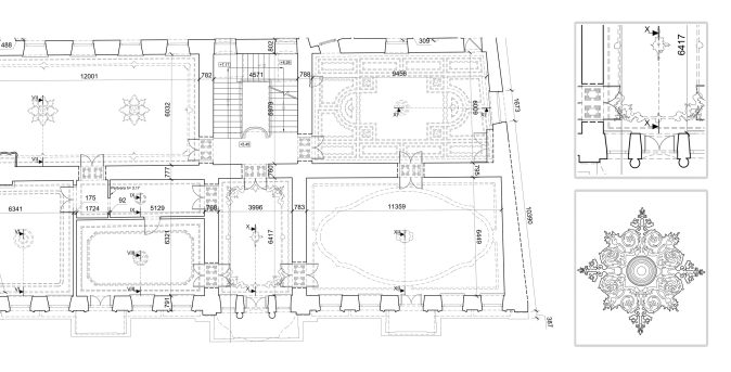 A detailed plan of interior spaces when it is necessary to reconstruct, restore or redesign complex spaces.